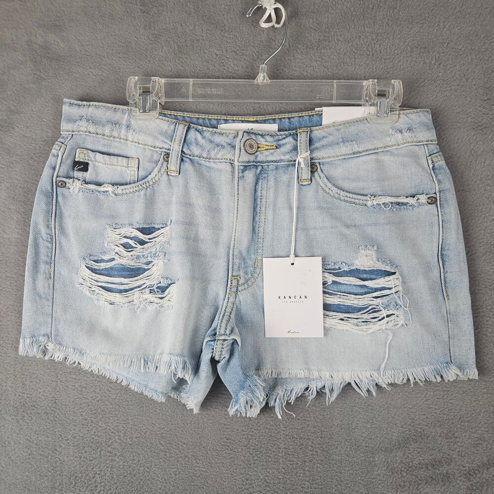 Kancan Mid Rise Denim Shorts Size 8/29 nwt